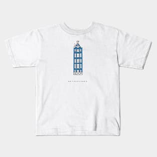 Blue Old House, Netherlands. Build your collection. Kids T-Shirt